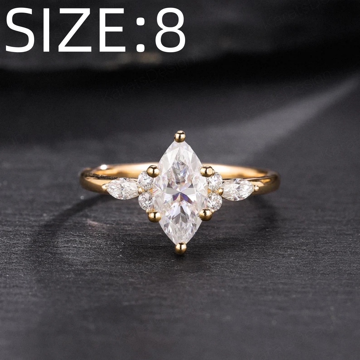 Minimalist Copper Ring Inlaid with Zirconia